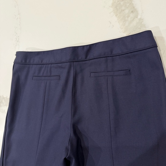 Tory Burch Wool Blend Slim Silhouette Dress Pants Women’s 12 Midnight Navy Blue - Picture 8 of 9